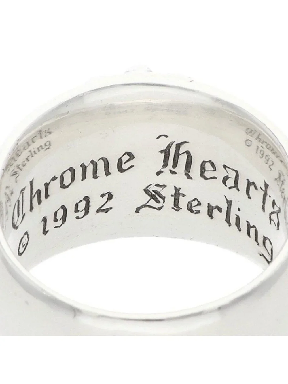 Chrome Hearts Flrl Floral Cross Silver Ring